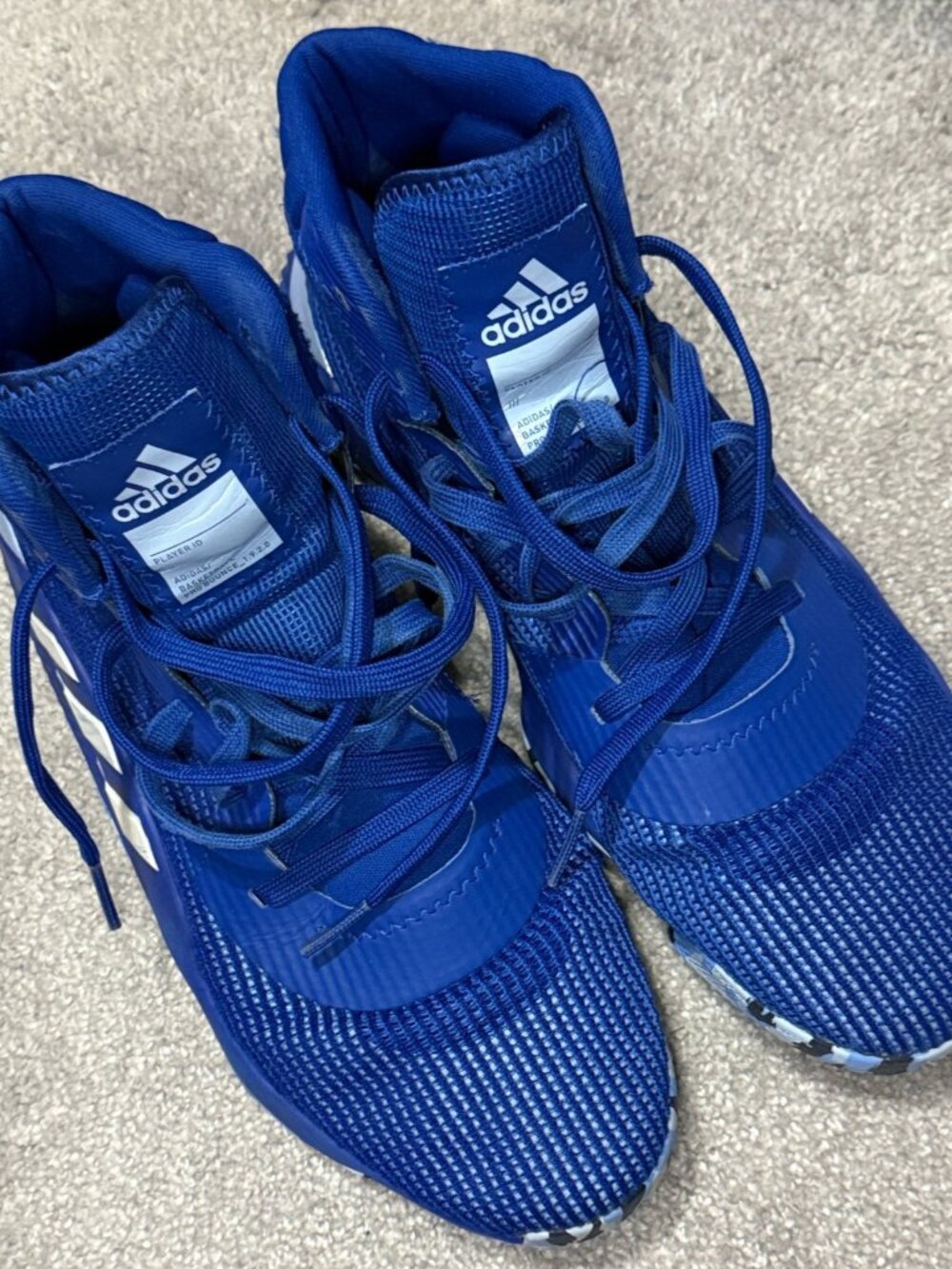 Adidas Pro Bounce 2019 High Men's Basketball Shoes Blue White EF0473 Size 13